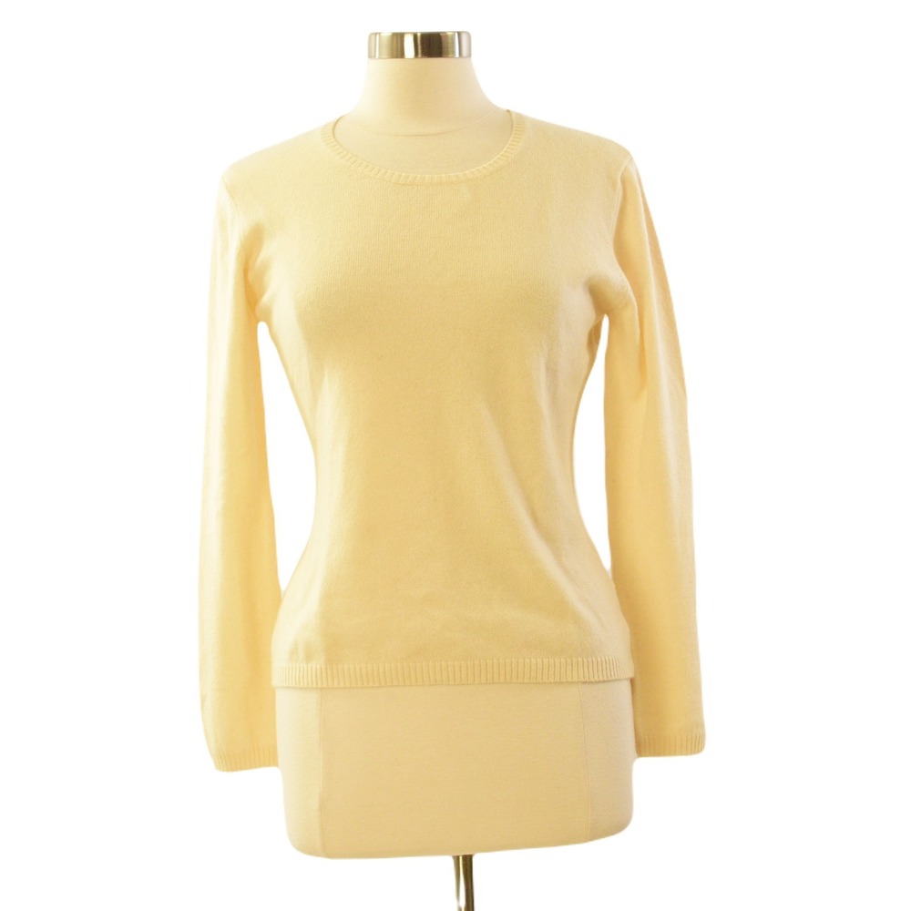 Prague 100% Cashmere Ivory Sweater Lightweight Spring Sweaters Womens M Scoop